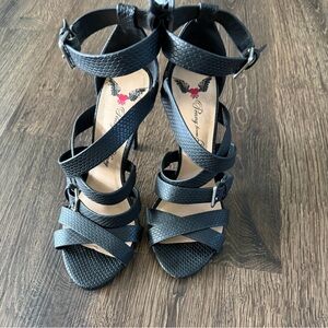 Penny Loves Kenny Black Strappy Heels